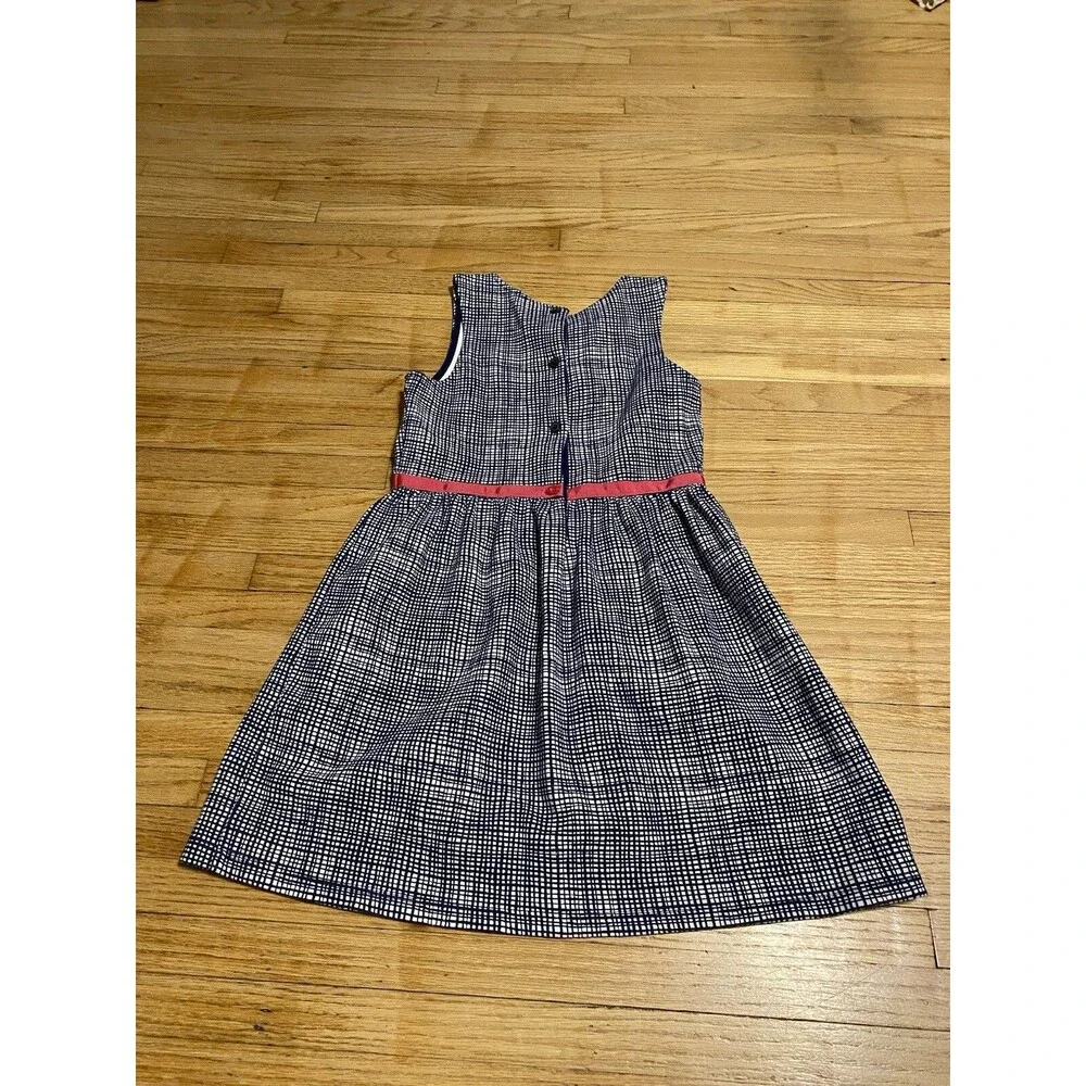 Gymboree Girl 8 Dress Sleeveless With Bow Button Closure